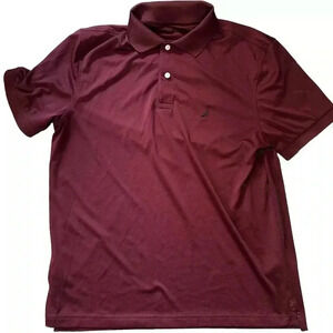 Men’s Nautica Burgundy Short Sleeve Polo Shirt Size Large